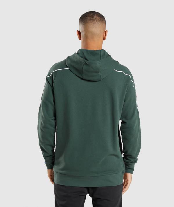Panske Mikiny S Kapucňou Gymshark Recess Obsidian Biele Zelene | HG7528109